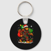 Santa Bigfoot Christmas Tree Xmas Lights Funny Sas Schlüsselanhänger (Vorderseite)