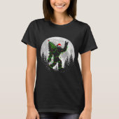 Santa Bigfoot Christmas Tree Xmas Lights Funny Sas T-Shirt (Vorderseite)