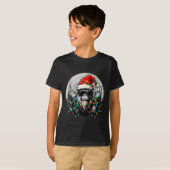 Santa Bigfoot Christmas Tree Xmas Lights Funny Sas T-Shirt (Vorne ganz)