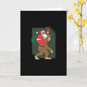 Santa Bigfoot Karte (Gelbe Blume)