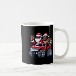 Santa Bigfoot Riding Monster Truck Weihnachtsgesch Kaffeetasse