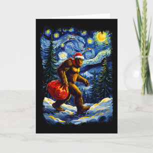 Santa Bigfoot Weihnachten Lustig Sasquatch Glauben Karte