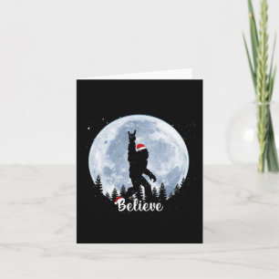 Santa Bigfoot Weihnachten Rock Roll Sasquatch glau Karte