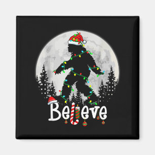 Santa Bigfoot Weihnachten Sasquatch Glauben Xmas M Magnet