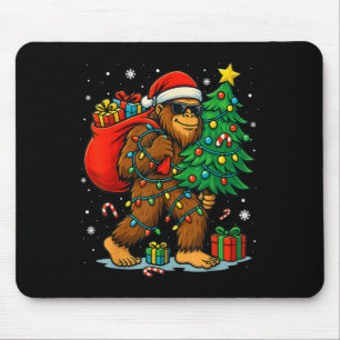 Santa Bigfoot Weihnachtsbaum Lichter Xmas Jungen M Mousepad