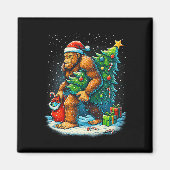 Santa Bigfoot Weihnachtsbaum Sasquatch Xmas Lichte Magnet (Vorne)