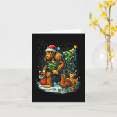 Santa Bigfoot Weihnachtsbaum Truthahn Rentiere Dan Karte (Gelbe Blume)