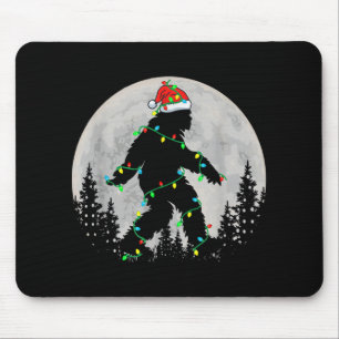 Santa Bigfoot Weihnachtsbaum Xmas Lichter Lustig S Mousepad