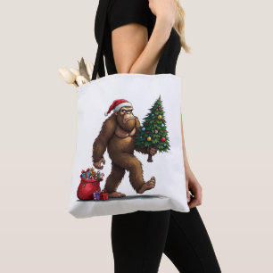 Santa Bigfoot Weihnachtsbaum Xmas Lichter Tasche