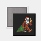 Santa Bigfoot Weihnachtsbaum Xmas Lustiger Weihnac Magnet (Vorderseite/Rückseite)