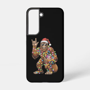 Santa Bigfoot Weihnachtsbeleuchtung Rock Lustig  Samsung Galaxy Hülle