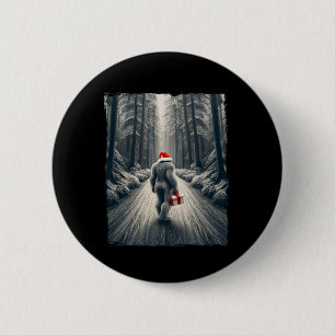 Santa Bigfoot Weihnachtsfeier Sasquatch Glaube Button