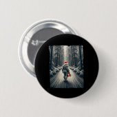 Santa Bigfoot Weihnachtsfeier Sasquatch Glaube Button (Vorne & Hinten)