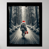 Santa Bigfoot Weihnachtsfeier Sasquatch Glaube Poster (Vorne)
