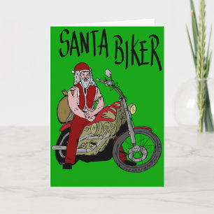 Santa biker feiertagskarte