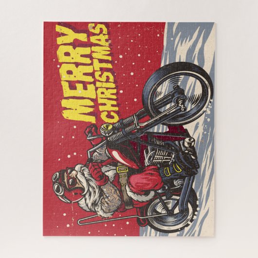 Santa Biker Jigsaw Puzzle (Vertikal)