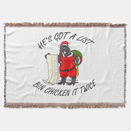 Santa Bin Chicken Decke (Vorderseite)