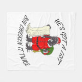 Santa Bin Chicken Fleecedecke (Vorderseite (Horizontal))