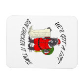 Santa Bin Chicken Magnet (Horizontal)