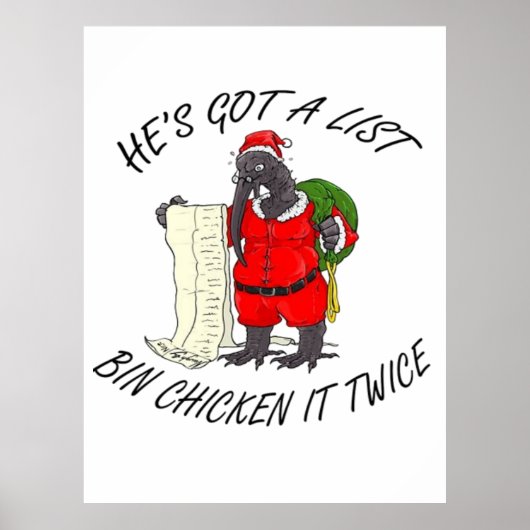 Santa Bin Chicken Poster (Vorne)
