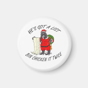 Santa Bin Huhn Magnet