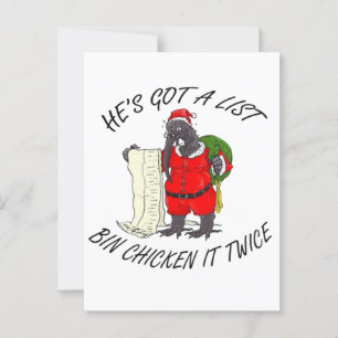 Santa Bin Huhn Postkarte