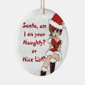 Santa, bin ich auf deiner unanständigen oder nette keramikornament (Rechts)