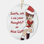 Santa, bin ich auf deiner unanständigen oder nette keramikornament (Links)