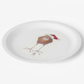 SANTA BIRD PAPIERPLATTE PAPPTELLER (Schrägansicht)