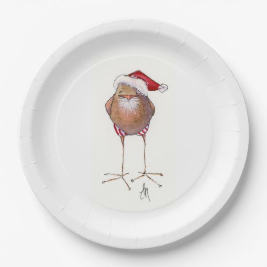 SANTA BIRD PAPIERPLATTE PAPPTELLER (Vorderseite)