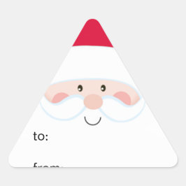 Santa bis dreieckiger aufkleber