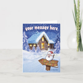 "Santa Bitte rufen Sie hier an" Weihnachtskartende Feiertagskarte
