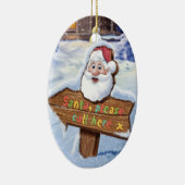 Santa bitte rufen Sie hier Keramik Weihnachten Dek Keramik Ornament (Rechts)