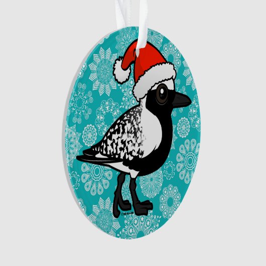 Santa-Black-Blog-Plover Ornament (Vorderseite)