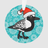Santa-Black-Blog-Plover Ornament (Vorderseite)