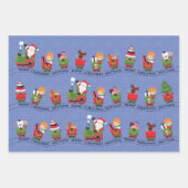 Santa & Black Boy auf Zug Geschenkpapier Set (Vorderseite 2)