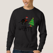Santa Black Cat and Christmas Light  What Sweatshirt (Vorderseite)
