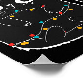 Santa Black Cat in der Weihnachtskatze in Lover Poster (Ecke)