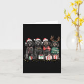 Santa Black Goldendoodle Christmas Winter Goldendo Karte (Gelbe Blume)
