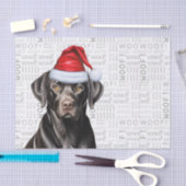 Santa Black Lab Hund Festlicher Weihnachtsfeiertag Seidenpapier (Handwerk)