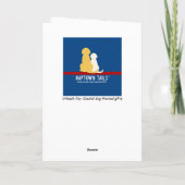 Santa Black Lab Hunde Weihnachtskarte Feiertagskarte (Rückseite)