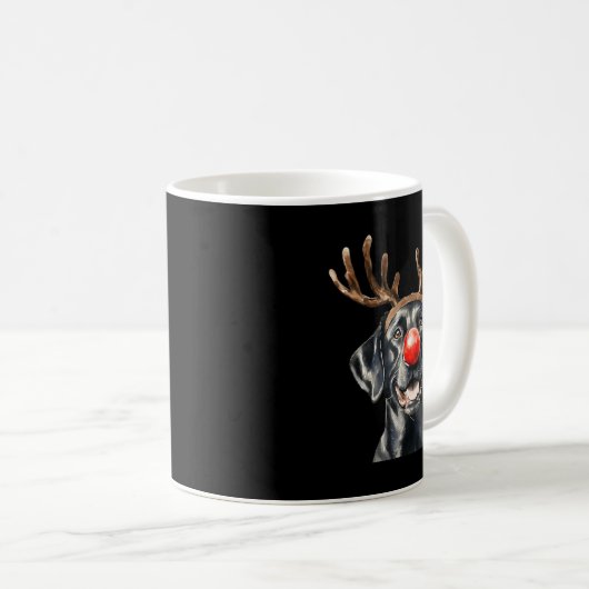 Santa Black Labrador Christmas Black Labrador Dog  Kaffeetasse (VorderseiteRechts)