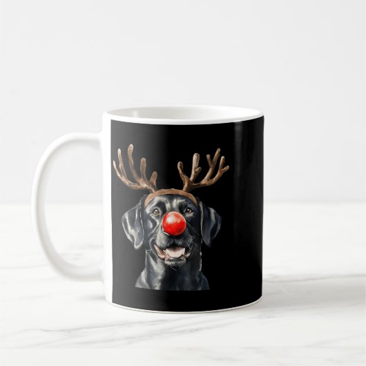 Santa Black Labrador Christmas Black Labrador Dog  Kaffeetasse (Links)