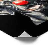 Santa Black Labrador Christmas Black Labrador Dog Poster (Ecke)