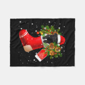 Santa Black Toy Odle In Christmas Sock Pajama  Fleecedecke (Vorderseite (Horizontal))