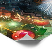 Santa Black Woman With Christmas Tree Poster (Ecke)