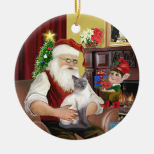 Santa - Blaupunkt Siamesen Keramikornament