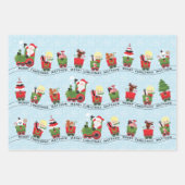 Santa & Blonde Boy auf Zug Geschenkpapier Set (Vorderseite 3)