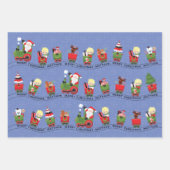 Santa & Blonde Boy auf Zug Geschenkpapier Set (Vorderseite 2)