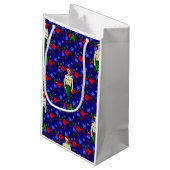 santa blonde merman hässliche Weihnachtsgeschenke Kleine Geschenktüte (Rückseite Schrägansicht)